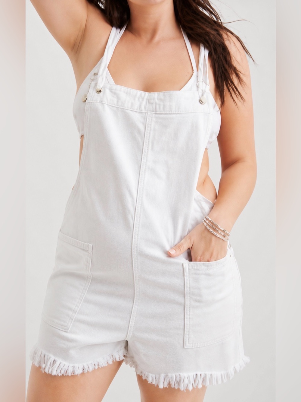 Aerie double strap shortall